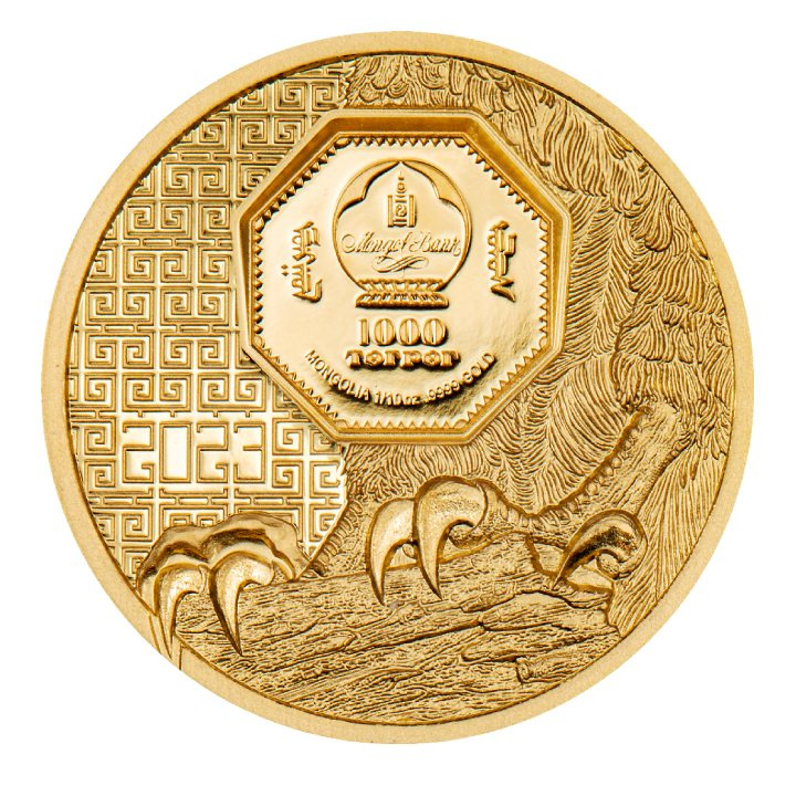 Mongolia: Mongolian Falcon 1/10 oz Gold 2023 Proof Ultra High Relief