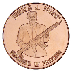 Donald Trump, Defender of Freedom, 1 ounce of copper.