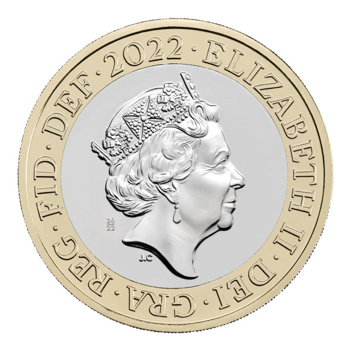 Set di 10 monete Her Majesty Queen Elizabeth Rame-nichel 2022