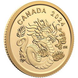 Canadá: Spirit Dragon $8 Oro 2024 Proof