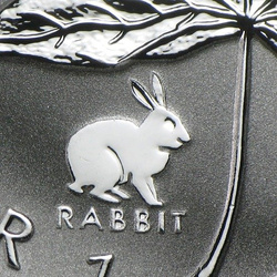 Canadian Maple Leaf 1 oz Silver 1999 Rabbit Privy