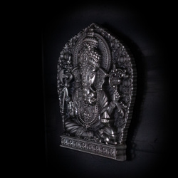 Ganesha 2 oz Silber 2023 Stackable Ultra High Relief Antiqued