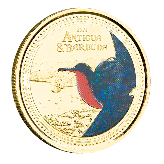 Antigua & Barbuda: Frigatebird coloured 1 oz Gold 2021