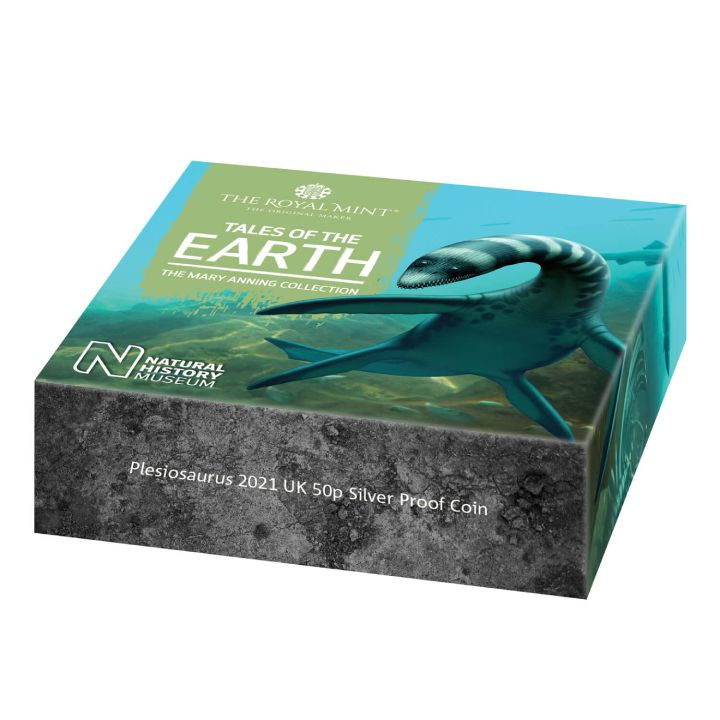 Tales of the Earth: Plesiosaurus 50p Argento 2021 Proof