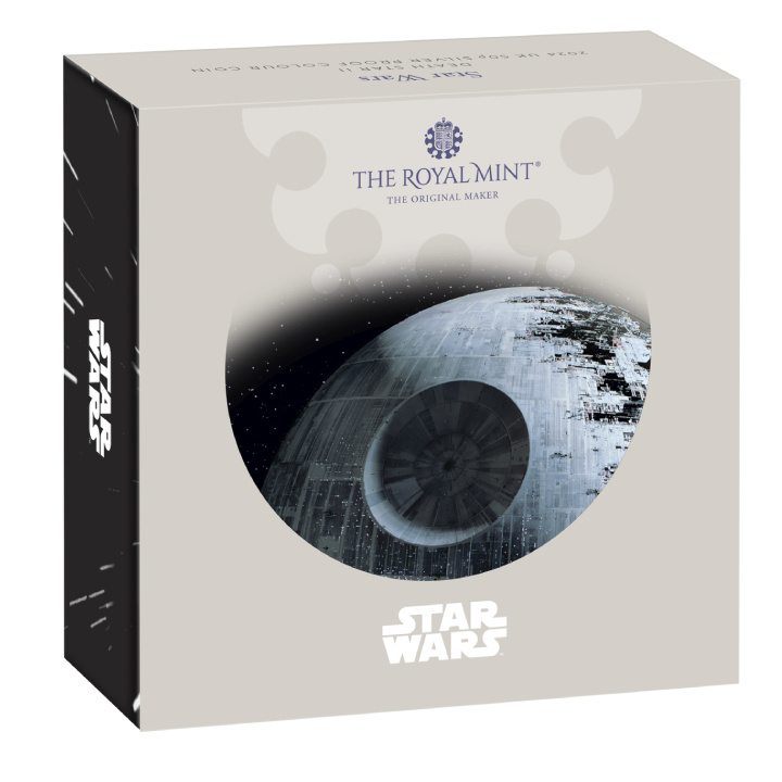 Star Wars: Death Star II kolorowany 50p Srebro 2024 Proof