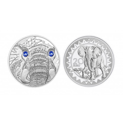 Afrique - La sérénité de l'éléphant 20 euros Argent 2022 Proof