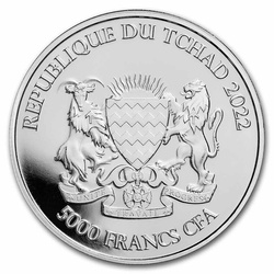 Republic of Chad: Mandala Crocodile 1 oz Silber 2022