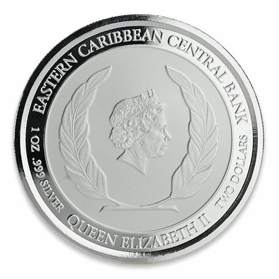 Antigua y Barbuda: Rum Runner 1 oz Plata 2018