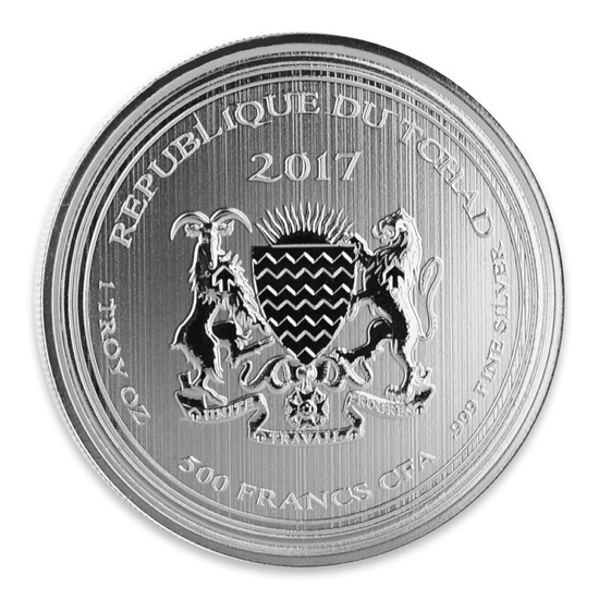 Republic of Chad: Deathstalker Scorpion 1 oz Silver 2017