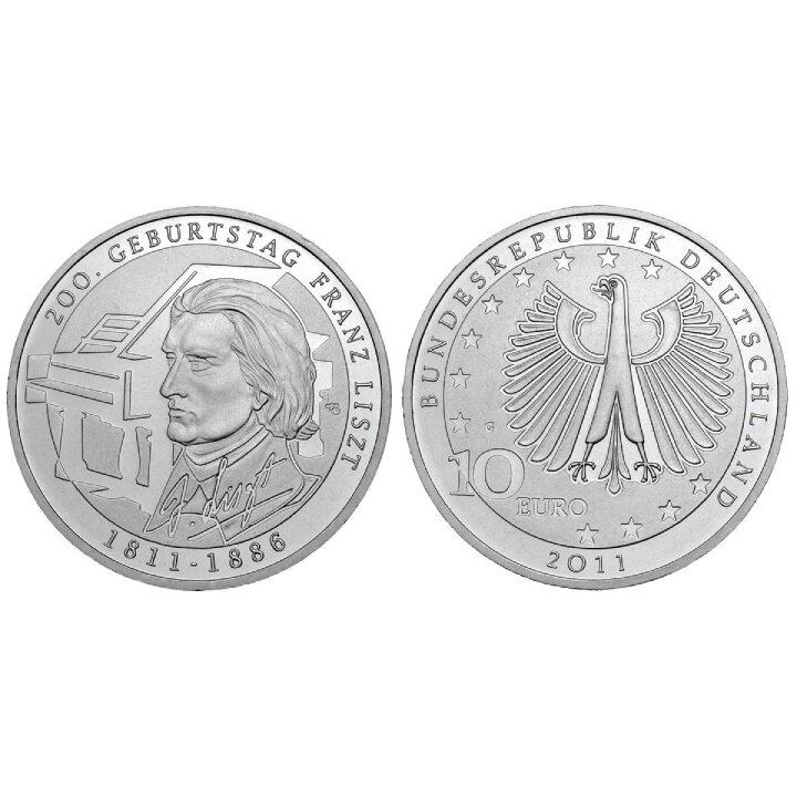 Germania, 10 Euro Argento Diversi Anni (titolo Ag.625)