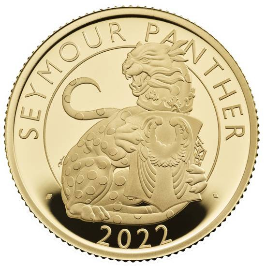 A Tudor-dinasztia királyi állatai: Seymour párduc 1/4 uncia arany 2022 Proof
