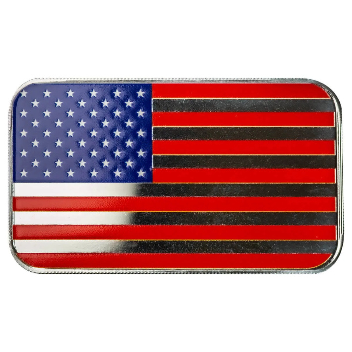 Stříbrná mincovna Scottsdale Mint United States of America Flag coloured 1 oz Silver Bar