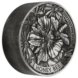 Honey Bee 2000 gramów Srebra 2024 High Relief Antiqued Coin