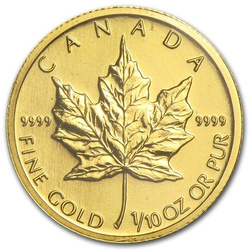 Canadian Maple Leaf 1/10 oz Oro 2009