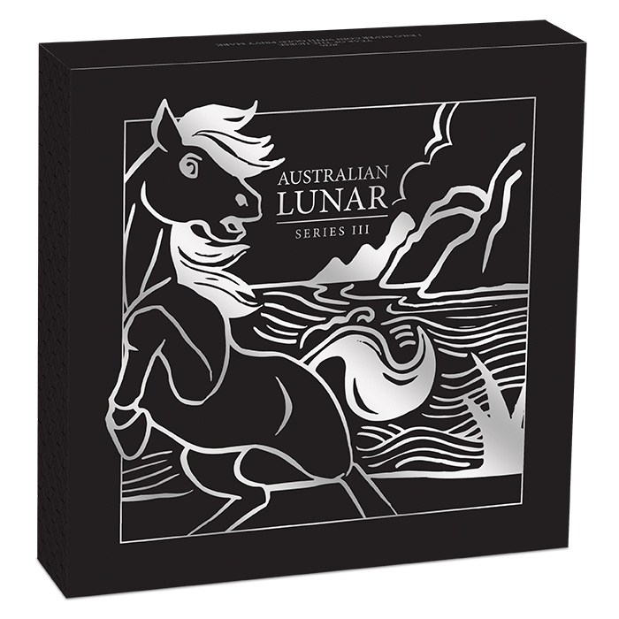 Perth Mint: Lunar III – Año del Caballo colorido 1000 g Plata 2026 Gold Privy Mark