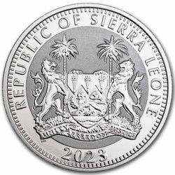 Sierra Leone: Egyptian Gods - Anubis 1 uncja Srebra 2023