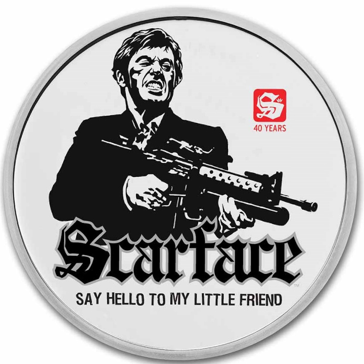 Chad: Scarface - 40th Anniversary coloured 1 oz Silver 2023 Slab