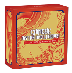 Mitos y Leyendas Chinas: Fénix 2 oz Oro 2022 Alto Relieve Proof