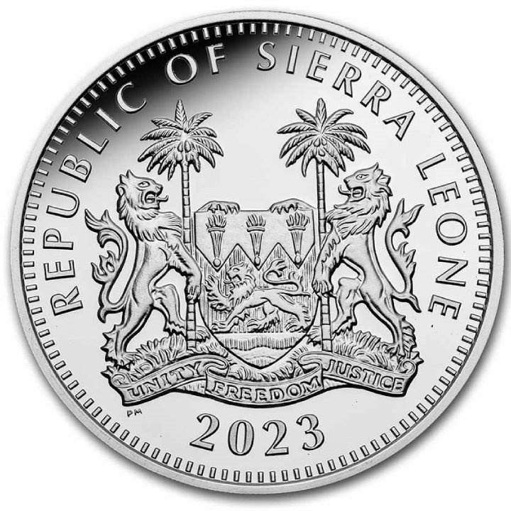 Sierra Leona: Dioses egipcios - Isis coloreado 2 oz Plata 2023 Proof