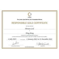 Heraeus 100 gram Gold Bar LBMA