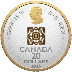 Canada: Dancing Ammolite - Elements of Nature "Earth" pozłacany $20 Srebro 2025 Proof