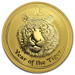 Lunar II : Année du Tigre 1 once d'or 2010