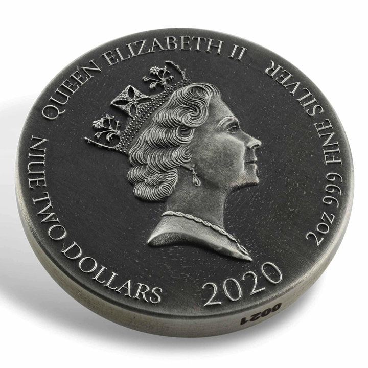 Niue: Biblical - The Judas Kiss 2 uncje Srebra 2020 Proof Antiqued Coin