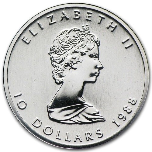 Kanadai juharlevél 1/4 uncia platina 1988