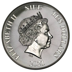 Roaring Lion 5 uncji Srebra 2021 High Relief