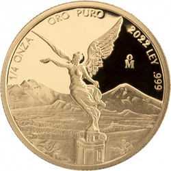 Mexican Libertad 1/4 uncji Złota 2022 Proof