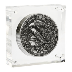 Koi Fish 2000 grams Silver 2023 High Relief Antiqued Coin