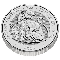 The Royal Tudor Beasts: The Queen's Panther 2 uncje Srebra 2025