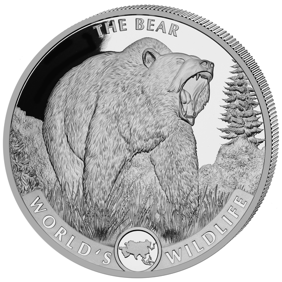 Congo: World‘s Wildlife - The Bear 1 uncja Srebra 2022