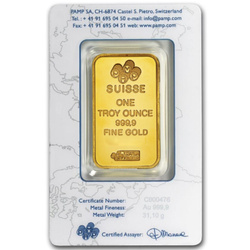 Pamp Suisse 1 uncia arany LBMA rúd