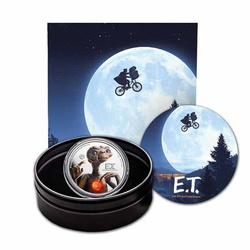 Niue: E.T. coloured - 40th Anniversary 1 oz Silver 2022 UV Glow Poof (Metal packaging)