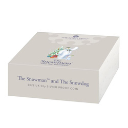 The Snowman and The Snowdog coloured Silber 2022 Proof 