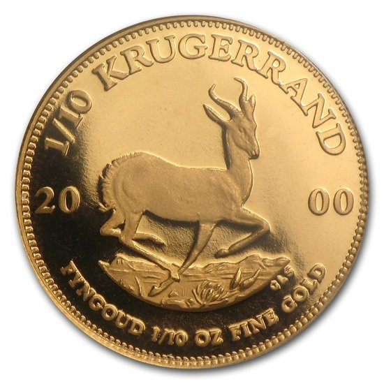 Krugerrand 1/10 uncji Złota 2000 Proof