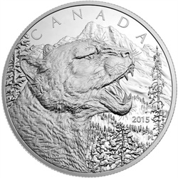 Silbermünze Growling Cougar 500 g Silber 2015 Proof