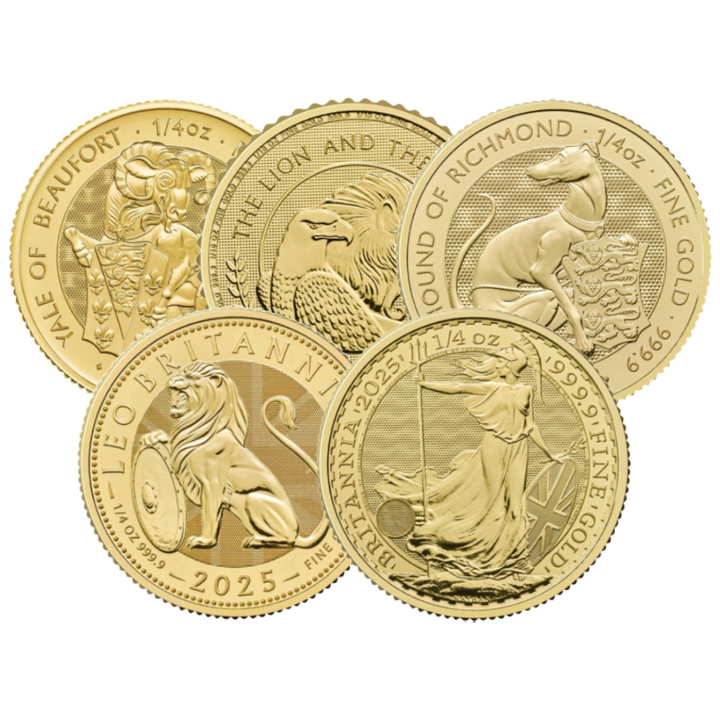 Losowa Złota Moneta - The Royal Mint 1/4 uncji Złota