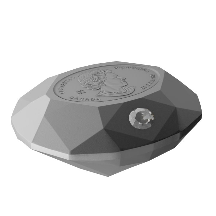 Kanada: Forevermark Black Label Oval Diamond 50 $ stříbrná mince 2023 Shaped Matte Proof Coin
