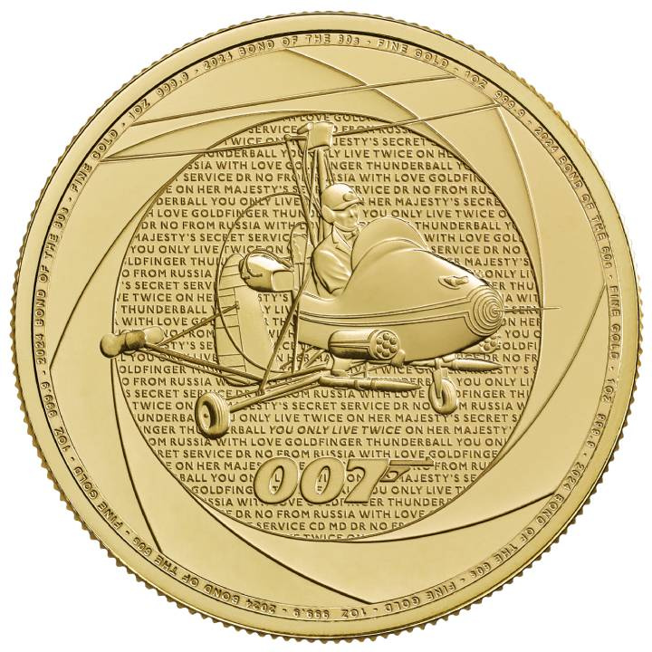 Six Decades of 007: Bond Films of the 60s 1 oz Gold 2024