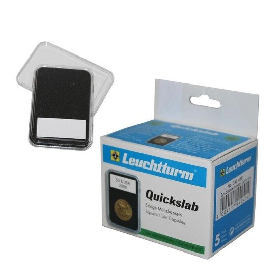 Slab per monete Leuchtturm Quickslab 27 mm 5 pezzi