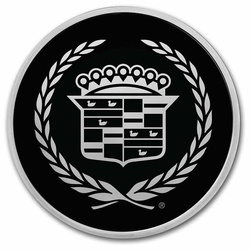 Cadillac Motor Car Company Logo colorato 1 oncia d'argento Slab