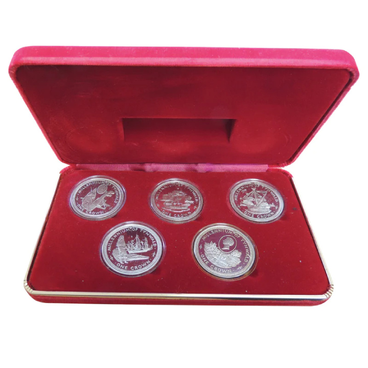 Île de Man : Ensemble de 5 pièces Millennium of Tynwald Argent 1979 Proof