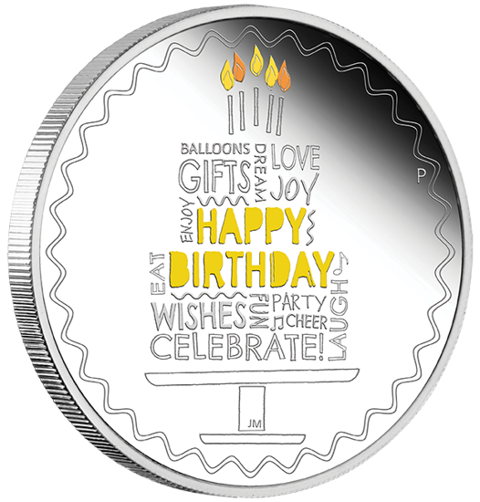 Happy Birthday coloured 1 oz Silber 2021 Proof