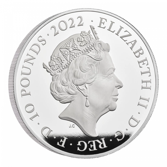 The Royal Tudor Beasts: Lion of England 5 oz Silber 2022 Proof