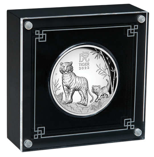 Lunar III: Rok Tygrysa 5 uncji Srebra 2022 Proof High Relief