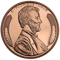 Busto de Lincoln 1 oz Cobre