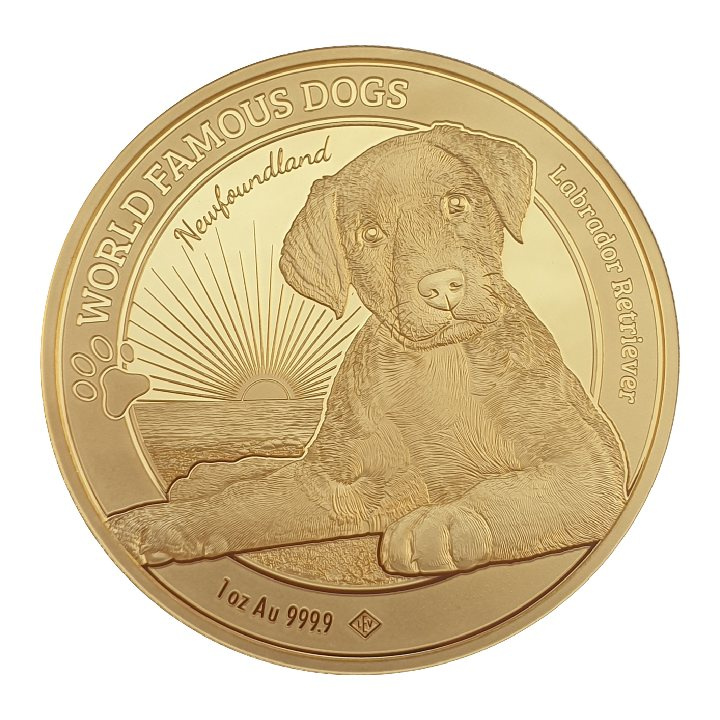 Cameroon: World Famous Dogs - Labrador 1 oz Gold 2023