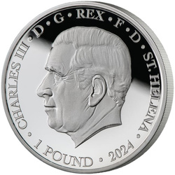 St Helena: Faerie Queene - Redcrosse & The Dragon 1 oz Silver 2024 Coin